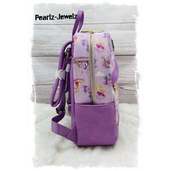 Loungefly Rapunzel Tangled Live Your Dreams Allover Mini Backpack BoxLunch NWT main image 5